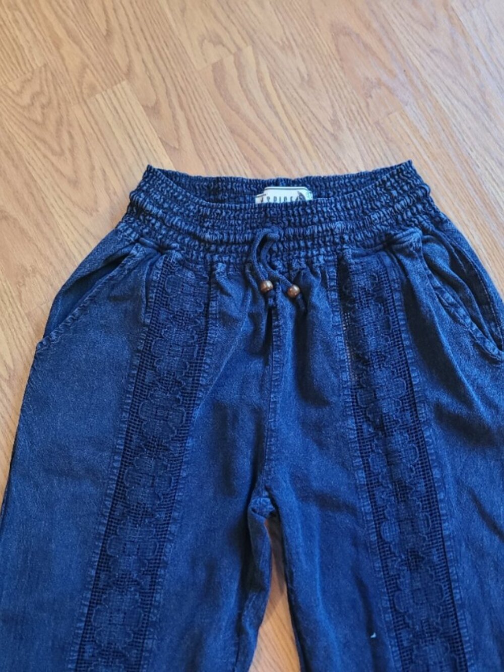 NEW NWT SEASPICE RESORT WEAR MAGNOLIA CROCHET FRONT DETAIL PANTS BOHO BEACH sz S - Picture 3 of 6
